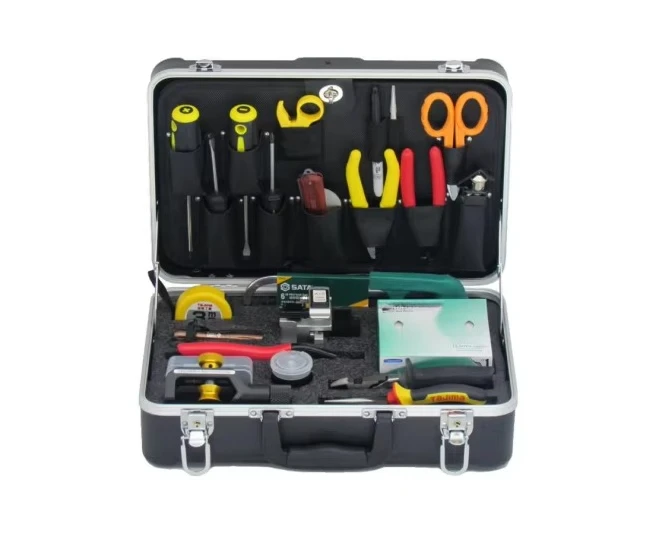 OEM Fiber Tool Kit Armored Optical Cable Slitter Rotary Cable Stripper Tri-hole Stripper Fiber Optic Fusion Splicing Tool Kit