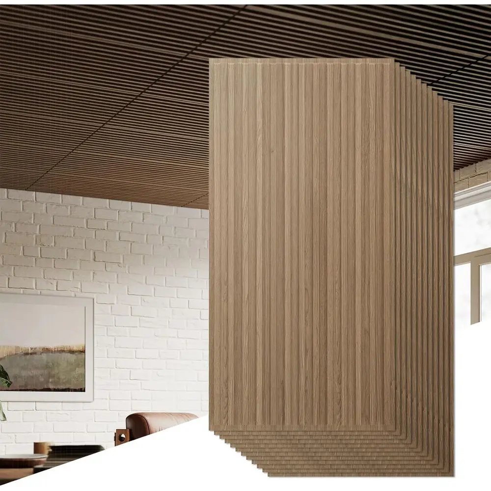

12 Pack 48x24 Waterproof PVC Wall Panels, 3D Decorative Ceiling Tiles for Living Room, Bathroom, Office, Covering 96 Sq. Ft., Wa