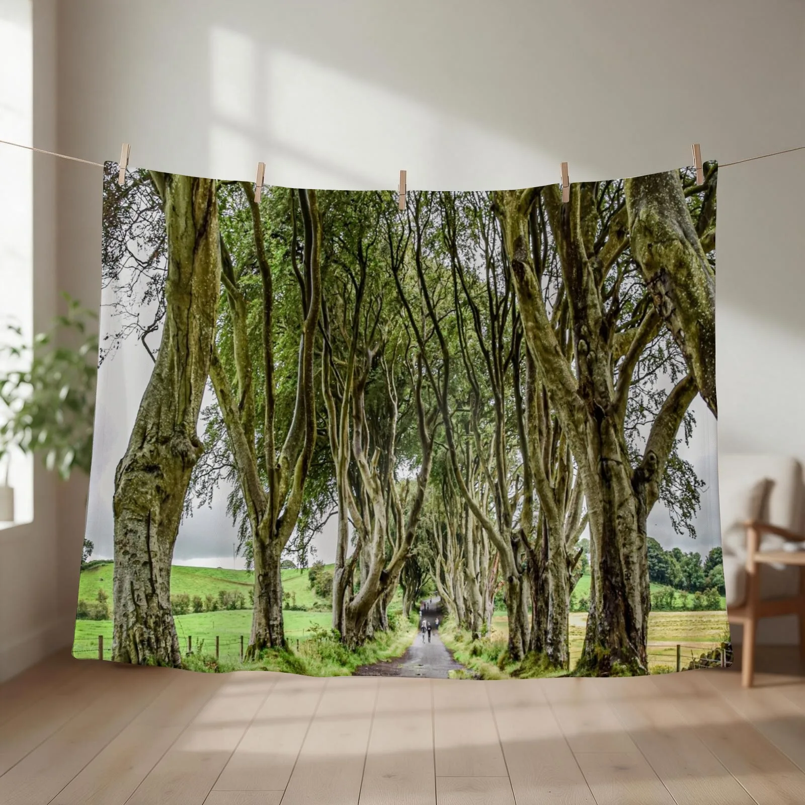 The Dark hedges Northern ireland Throw Blanket couch cozy soft plush fuzzy picnic outdoor blanket