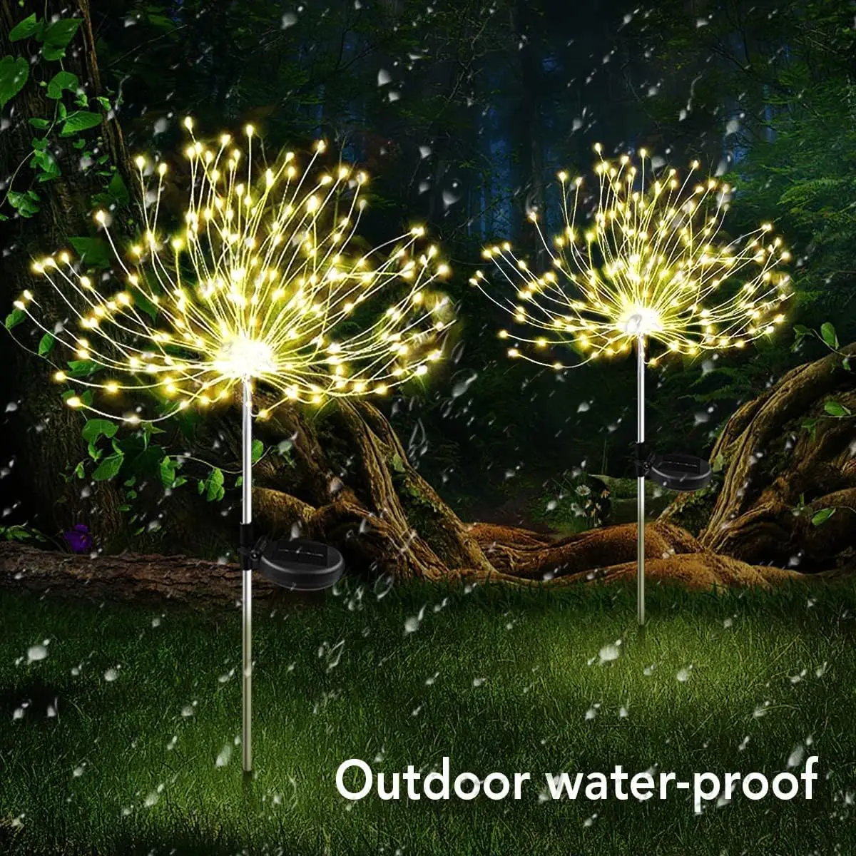 8 Modos Solar Led Fogos de Artifício Luz Casamento À Prova D' Água/ip65 Jardim 8/luz/modos Festival Luzes Ao Ar Livre Decorativa Dandelion Decor