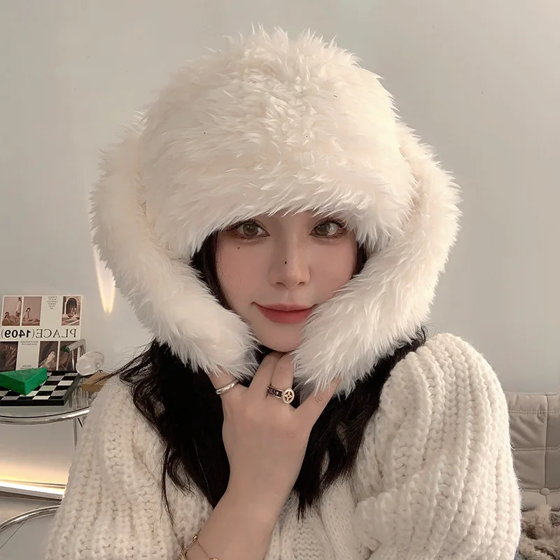 Warm and Cold Resistant Plush Hat, Sweet and Versatile Ear Protection, Cute Little Rabbit