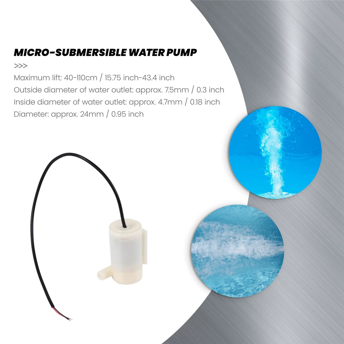 Новый 1 шт. мини-микропогружной водяной насос постоянного тока 2,5-6 В малошумный бесщеточный двигатель-насос 120 л/ч