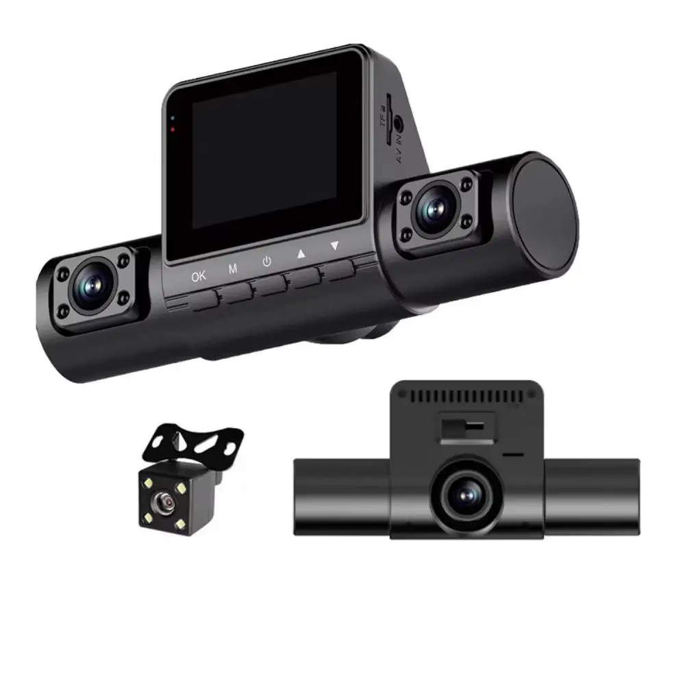 

Quad-record Car Night Vision Tachograph Front/ Rear/ Left/Right 64GB Card HD 1080P Driving Recorder Loop Recording HD 1080P