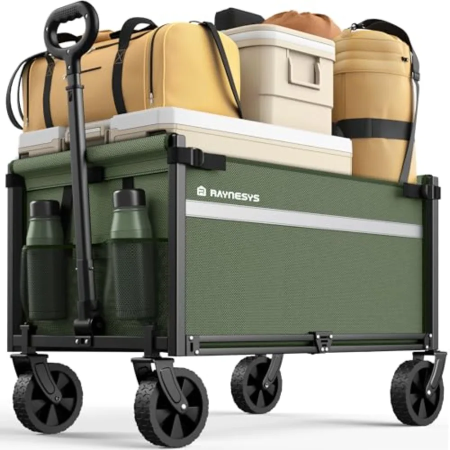 

Складная тележка-вагончик 330LBS, сверхпрочная портативная универсальная тележка на колесах для продуктов, спорта, сада, покупок, кемпинга