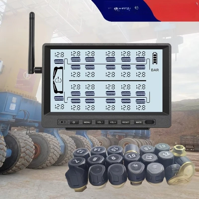 Tpms Bridge Crane Dedicated Sensor External Tire Pressure Sensor Tire Pressure Monitoring Digital Display 0-18bar 0-260psi