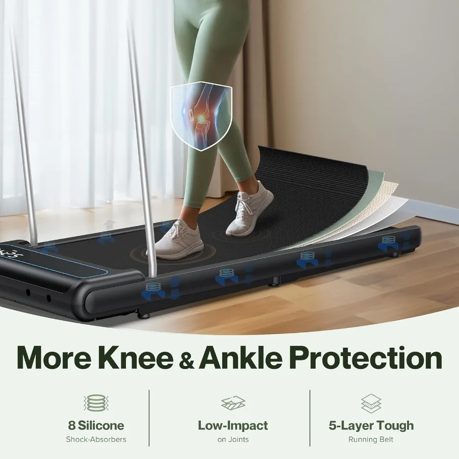 10 وسادة مشي مائلة 2 في 1 قابلة للطي للمنزل والمكتب 3.0 حصان محمولة تحت المكتب مع هان