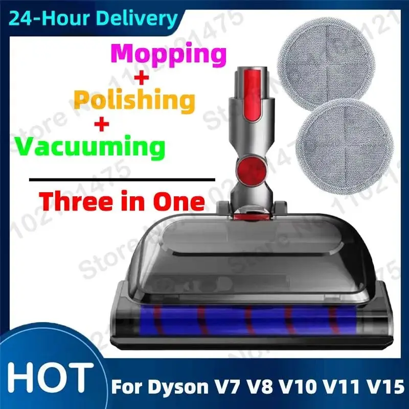 Motorized Floor Brush Head Tool For Dyson V7 V8 V10 V11 V15 Vacuum Cleaner Mopping Spare Parts Water Tank Mop Accessories