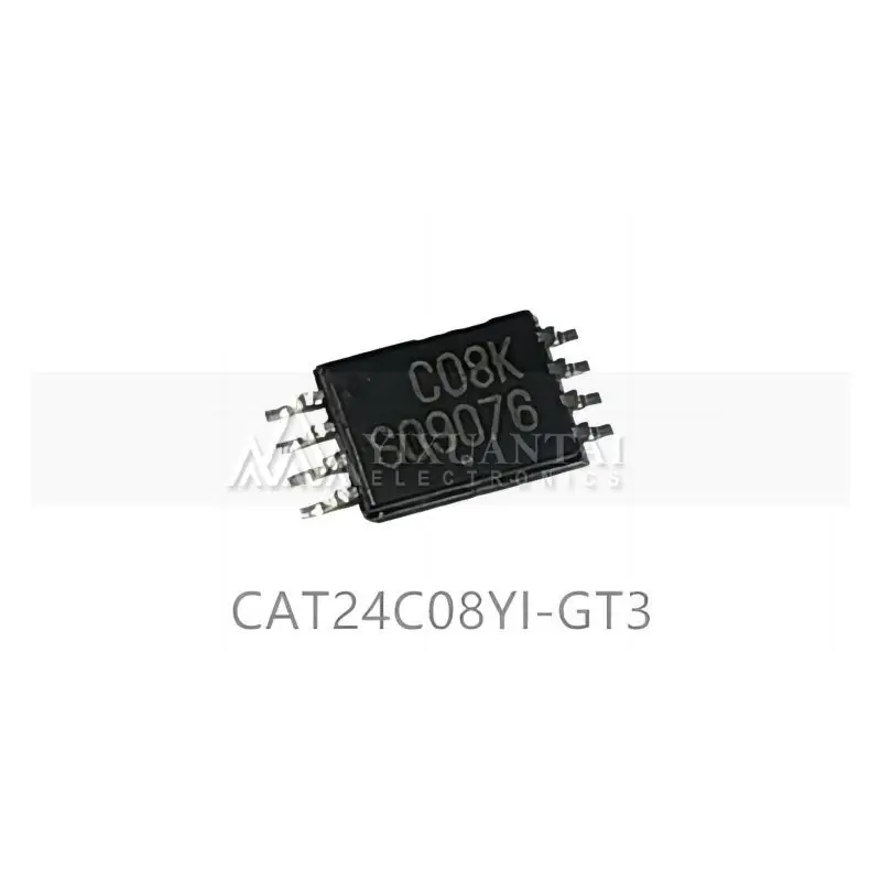 10pcs/Lot CAT24C08YI-GT3 CAT24C08YI 24C08YI C08K EEPROM Serial-I2C 8K-bit 1K x 8 1.8V/2.5V/3.3V/5V 8-Pin TSSOP T/R   New