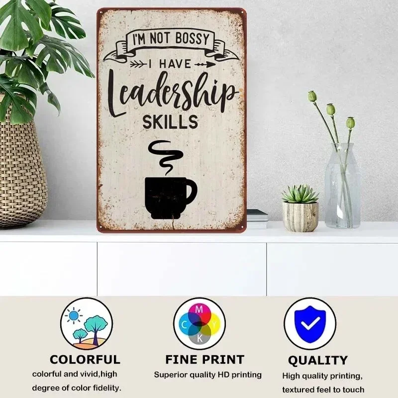 Funny Boss Leadership Wall Decoration Tin Signs Retro Room Decor Vintage Home Decor Items Art Mural Poster Bedroom Metal Modern