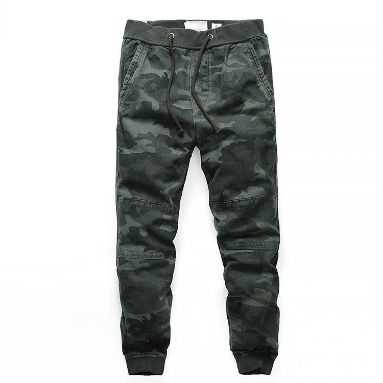 Spring New Mens Sportswear Straight Fashion Camouflage Pants Long Autumn Overalls Boys Lace Up Camo Cargo Jogger Pants Trousers