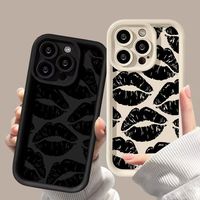 Black Kiss Lips Paint Phone Case For Honor X9C X8C X7C X8B X7B X6B X8A X7A X6A X8 X7 X6 Magic 7 6 5 200 90 Lite 70 Matte Cover