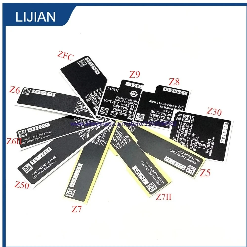 1pcs New for Nikon Z6 Z6II Z50 Z7 Z7II Z5 Z30 Z8 Z9 ZFC Sticker Body Bottom Label Paper Number Digital Repair Unit Part