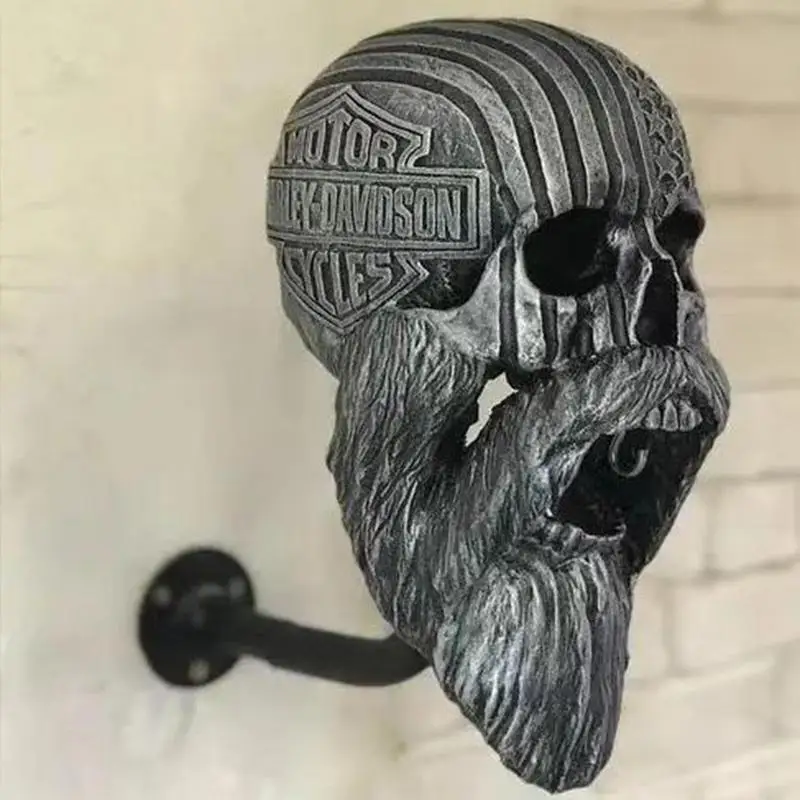 Skull Helmet Holder Wall Mounted Motorcycle Hanger Resin Crafts Decoration Skull Helmet Holder Buy Products