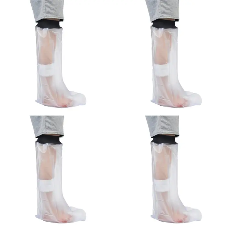 B67C 4X Waterproof Cast Shower Cover Leg For Adults Foot And Lower Leg Cast Wounds Protector Showering Bath Accessories