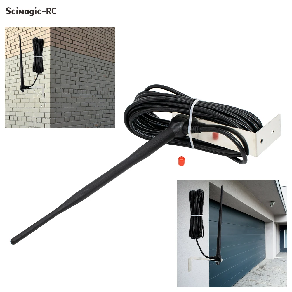 5M External RF Antenna for Gate Garage Door Smart Home Systems 433MHz 433.92 Remote Control Signal Enhancement Antenna Booster