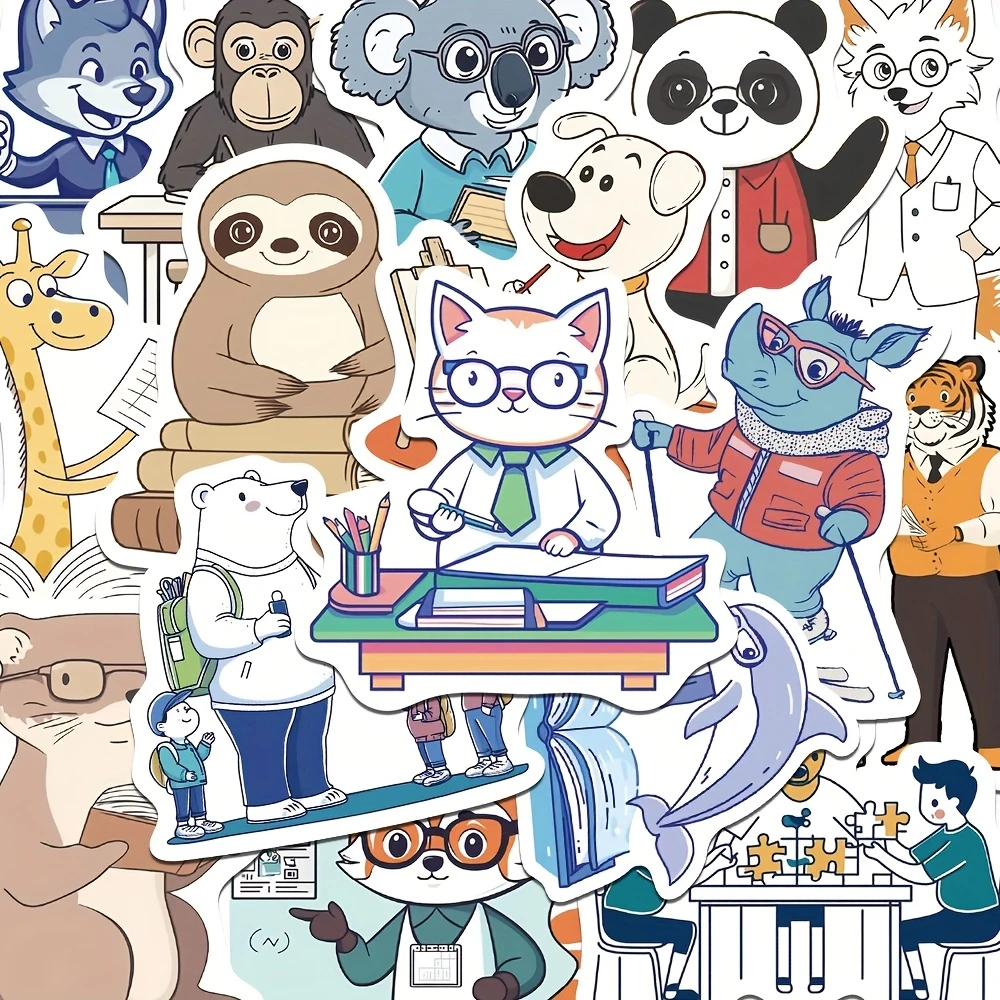 

50 шт., наклейки для учителей аниме, линия персонажа, наклейка, сделай сам, тетрадь, телефон, гитара, чемодан, дневник, конверт, декоративные наклейки