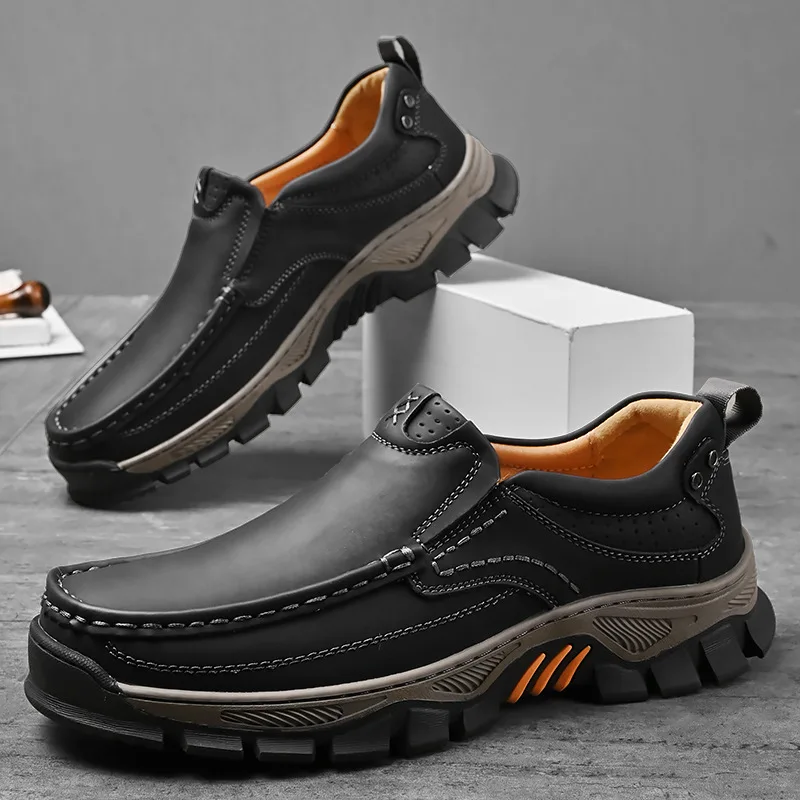 

Men Casual Shoes Quality Cow Leather Loafers Classic Slip on Driving Shoes Non Slip Climbing Travel Shoe Moccasin Zapatos Hombre