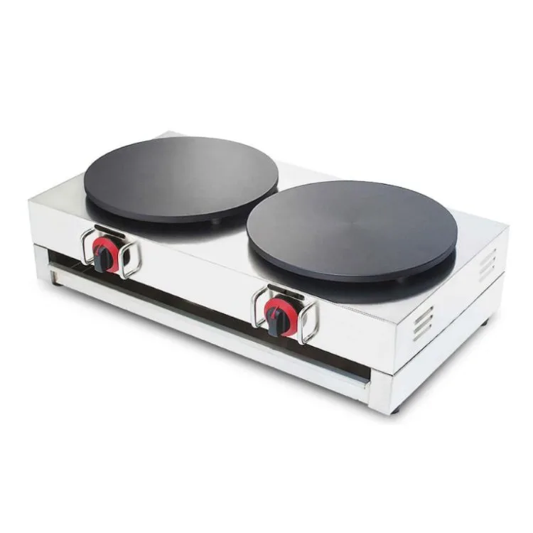 Professional Industrial Crepe Maker/Pancake Machine/Double gas Crepe Maker