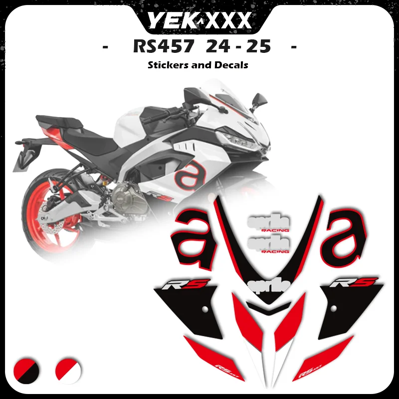 

Metal Color Decals 2024-2025 For Aprilia RS457 Fairing Shell (OEM Copy Design) Motorcycle Fairing Shell Sticker Decal