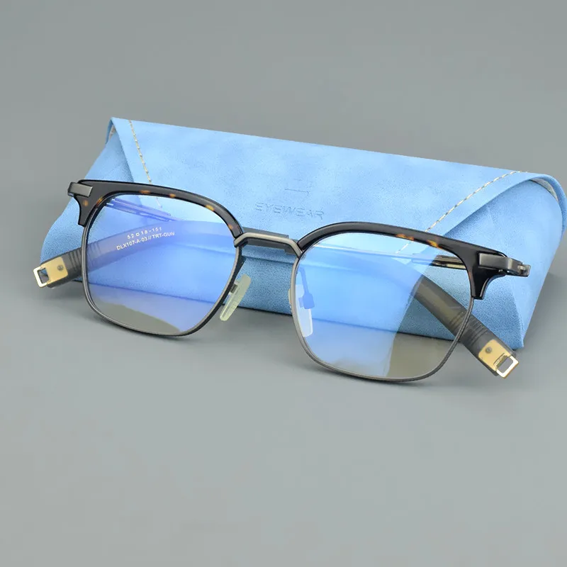 

Titanium Glasses Frame Men Eyeglass DTX-107 Retro Optical Glasses Frames Women Eyeglasses Prescription Reading Myopia Eyewear