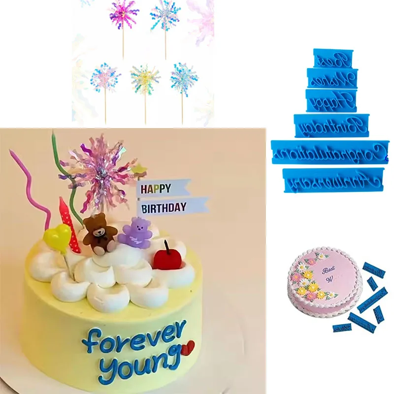 Creative Cake Toppers for Party Decorations Reusable Cupcake Picks for Birthday Wedding Baby Shower and Festive Celebrations