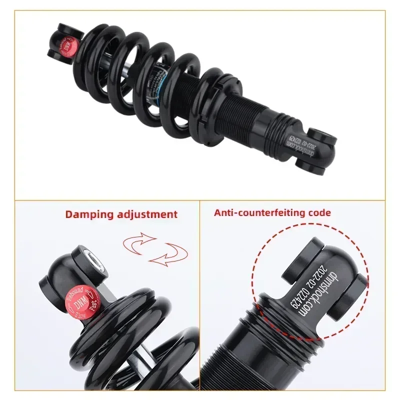 DNM Mountain Bike Rear Shock Absorber Hydraulic Spring Adjustable Suspension Downhill 125/150/165/190/200mm 550/750/850/1000lbs