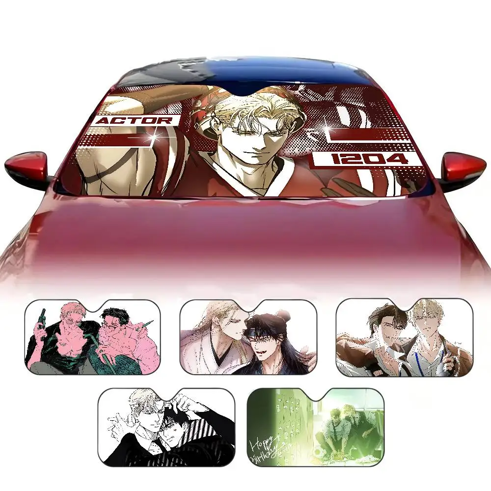flashlight bl Anime Car Windshield Foldable Sun Shade Cover Block Reflector Portable Breathable Anti UV Protector Screen
