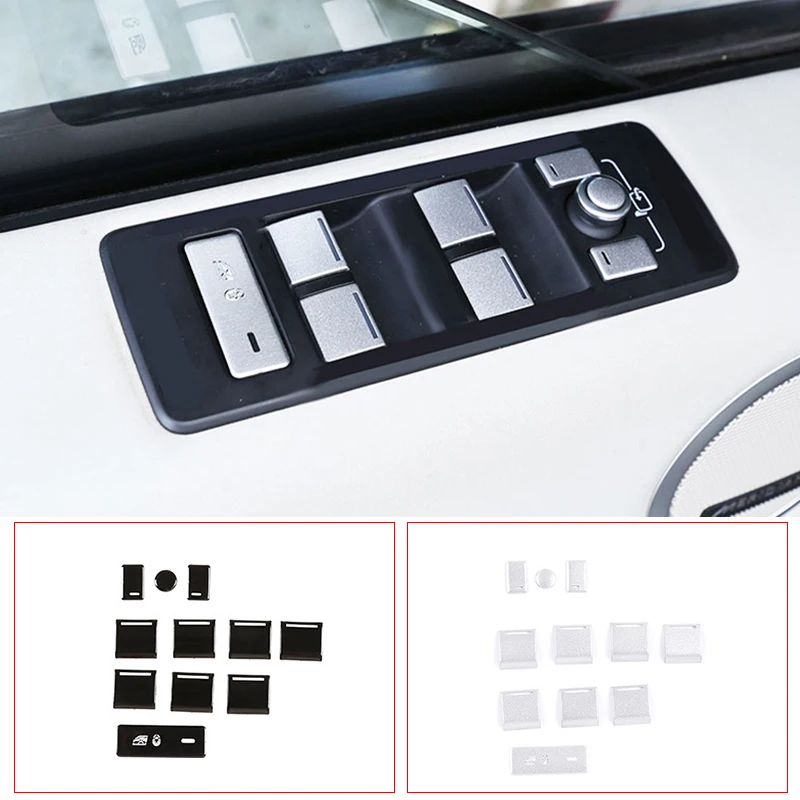 Car Window Lift Button Switch Frame Cover Trim For Land Rover Discovery 5/RR Sport/RR Vogue/RR Evoque/RR Velar Car Accessories