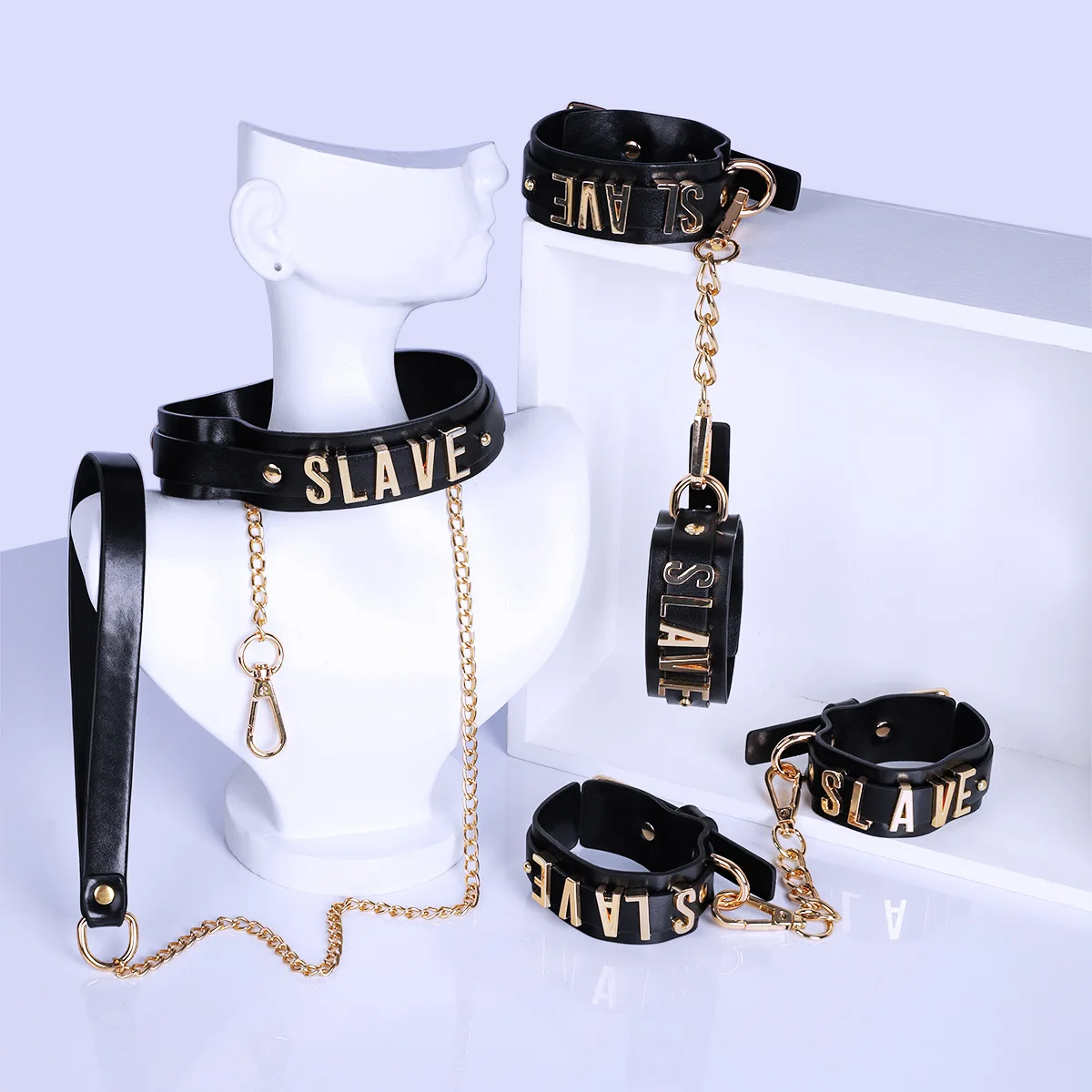 SM Fetish BDSM Bondage Erotic Toy Restraint Set Sex Toys For Women Sex Handcuffs&Foot Handcuffs Collar Couples Cosplay Sex Tool_voghion.com