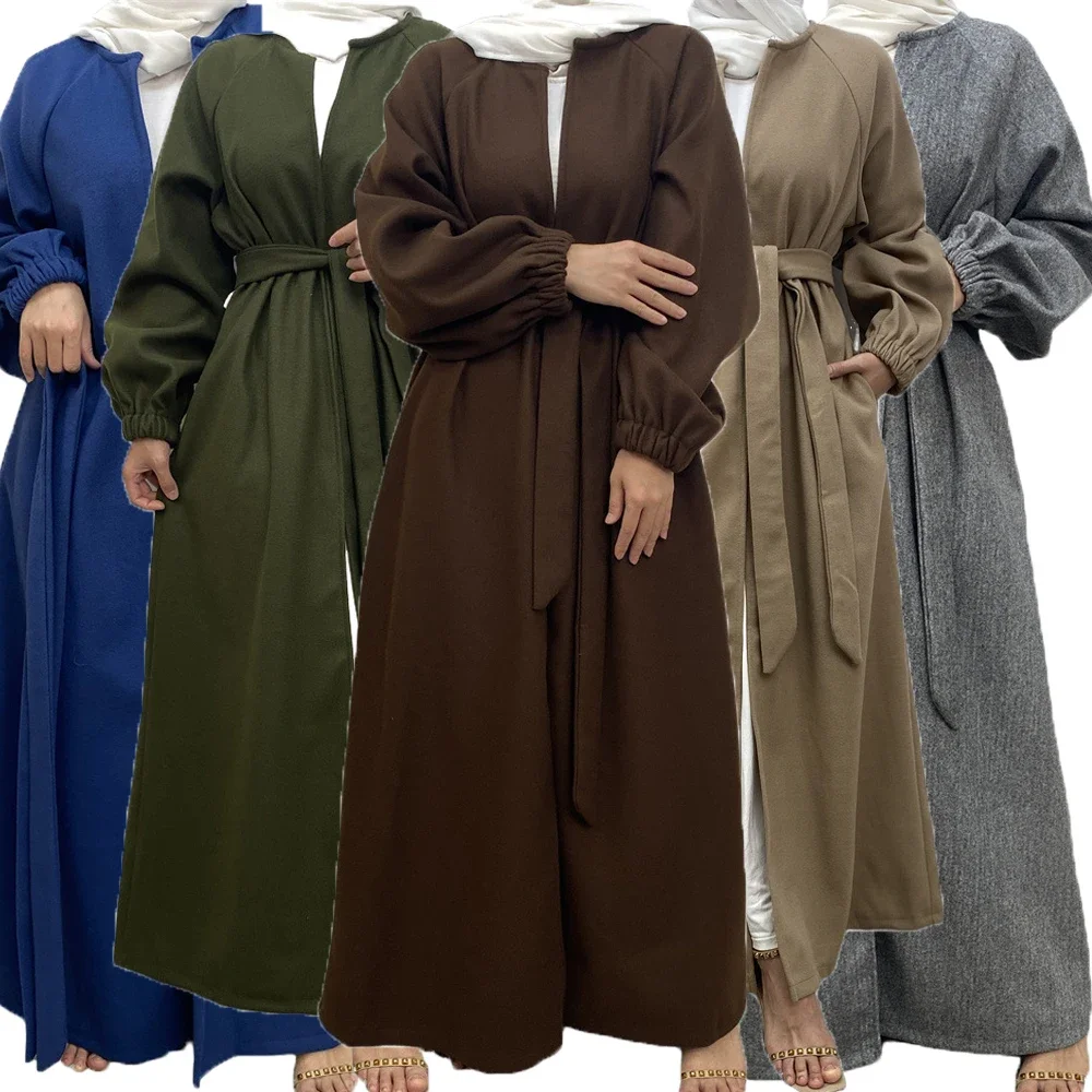 

Eid Abayas Muslim Dress Dubai Abaya Belt Kebaya Islam Clothing for Women Kaftan Robe Femme Musulmane Jalabiya Ramadan Caftan New