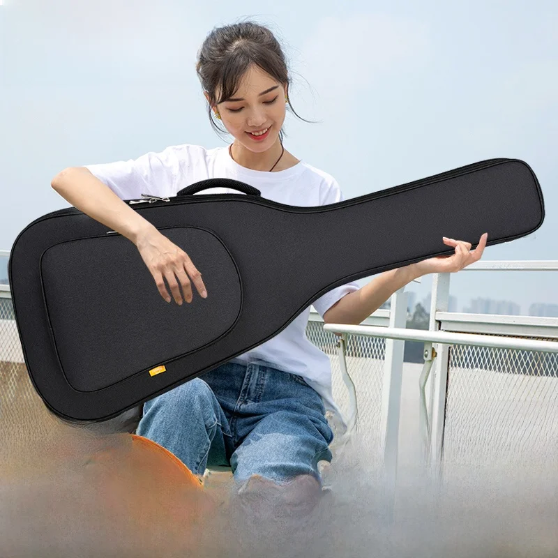 

Утолщенный водонепроницаемый 3D-стерео чехол для гитары с двумя плечевыми ремнями, влагостойкий, настраиваемый, для гитары