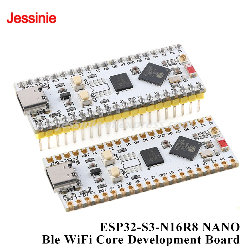 5pcs/1pc ESP32-S3-N16R8 ESP32 ESP32S3 N16R8 NANO Ble Bluetooth-compatible WiFi Wireless Core Development Board Module