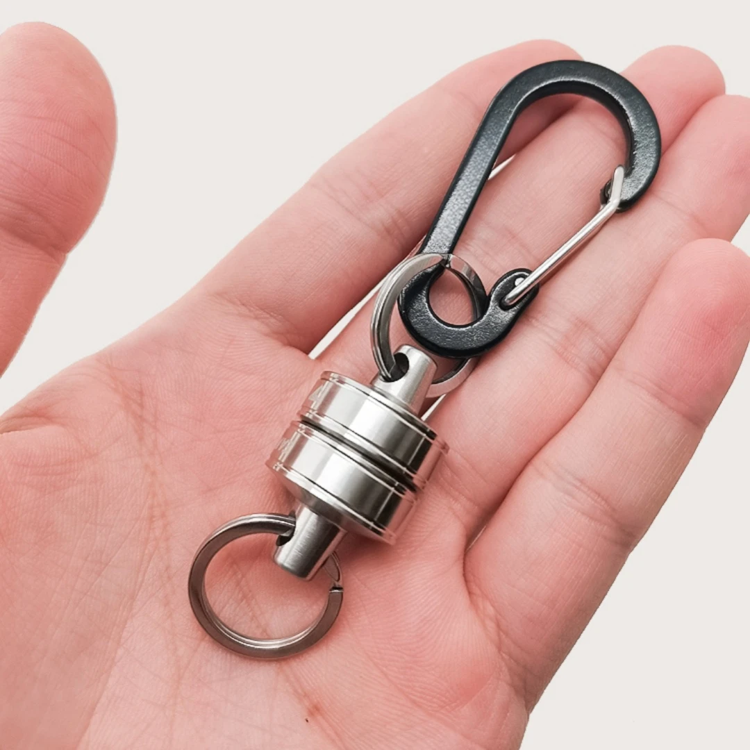 

Magnetic Hanger Magnet Buckle Release Clip Heavy Duty Stainless Swivel Rings for Outdoor Sports Fishing Camping Accessories