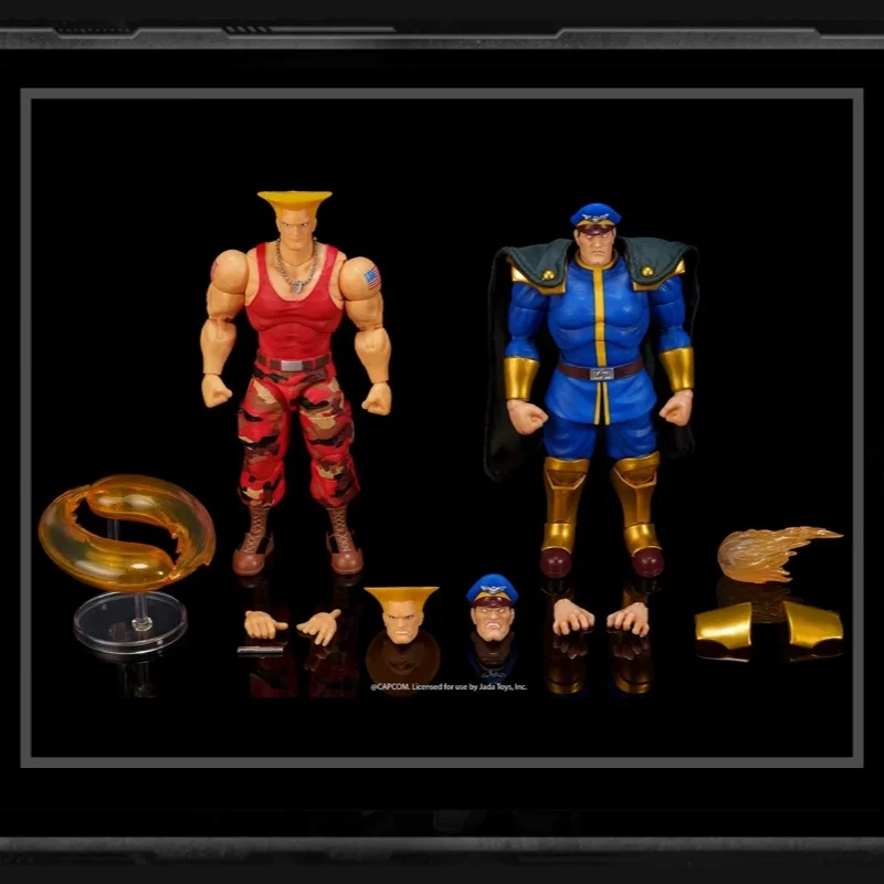 Jada Toys Street Fighter 1/12 Guile & M. Bison / Vega Battle Set Articulated Action Figures Character Model
