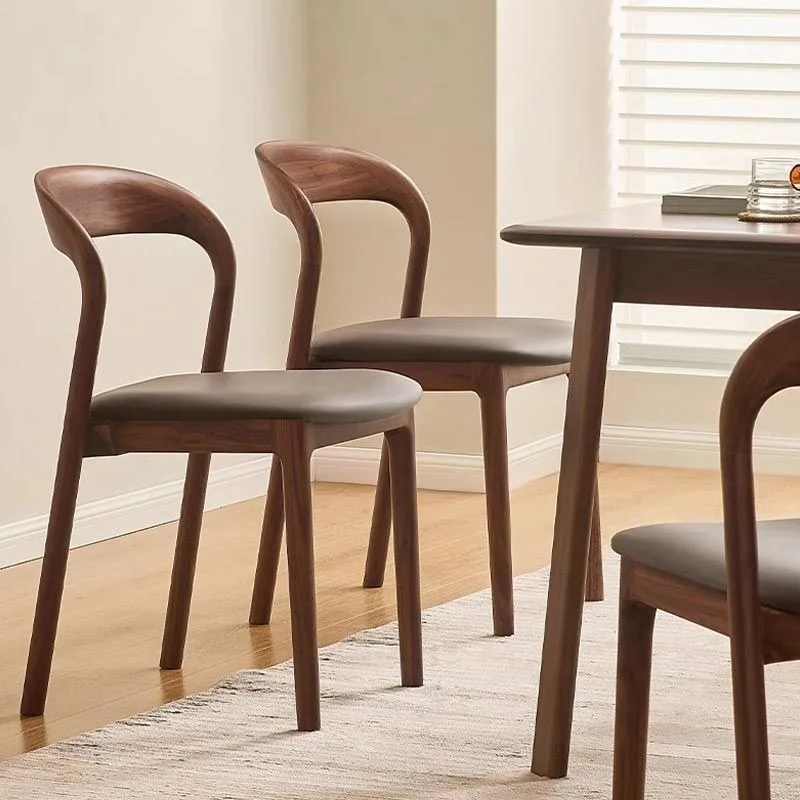 Solid Wood, Dining Chair, Home, Study, Backrest, Modern, Minimalist, Designer, Stool, Nordic, Restaurant, Eating, Chair