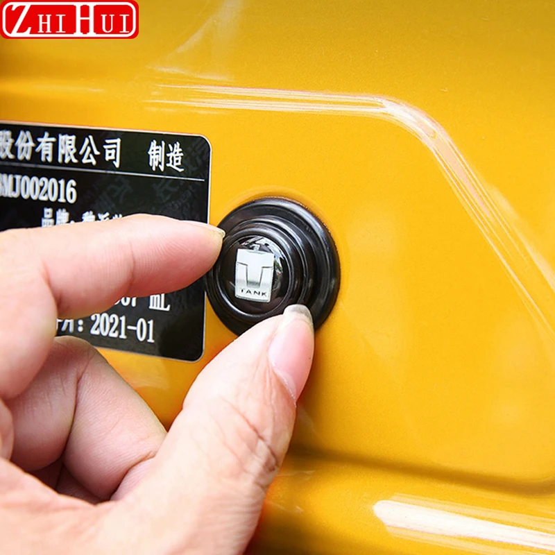 

For Great Wall TANK 300 2024 2021-2023 Car Door Buffer Rubber Pad Protective Equipment Silicone Tailgate Shock Pad Accessories