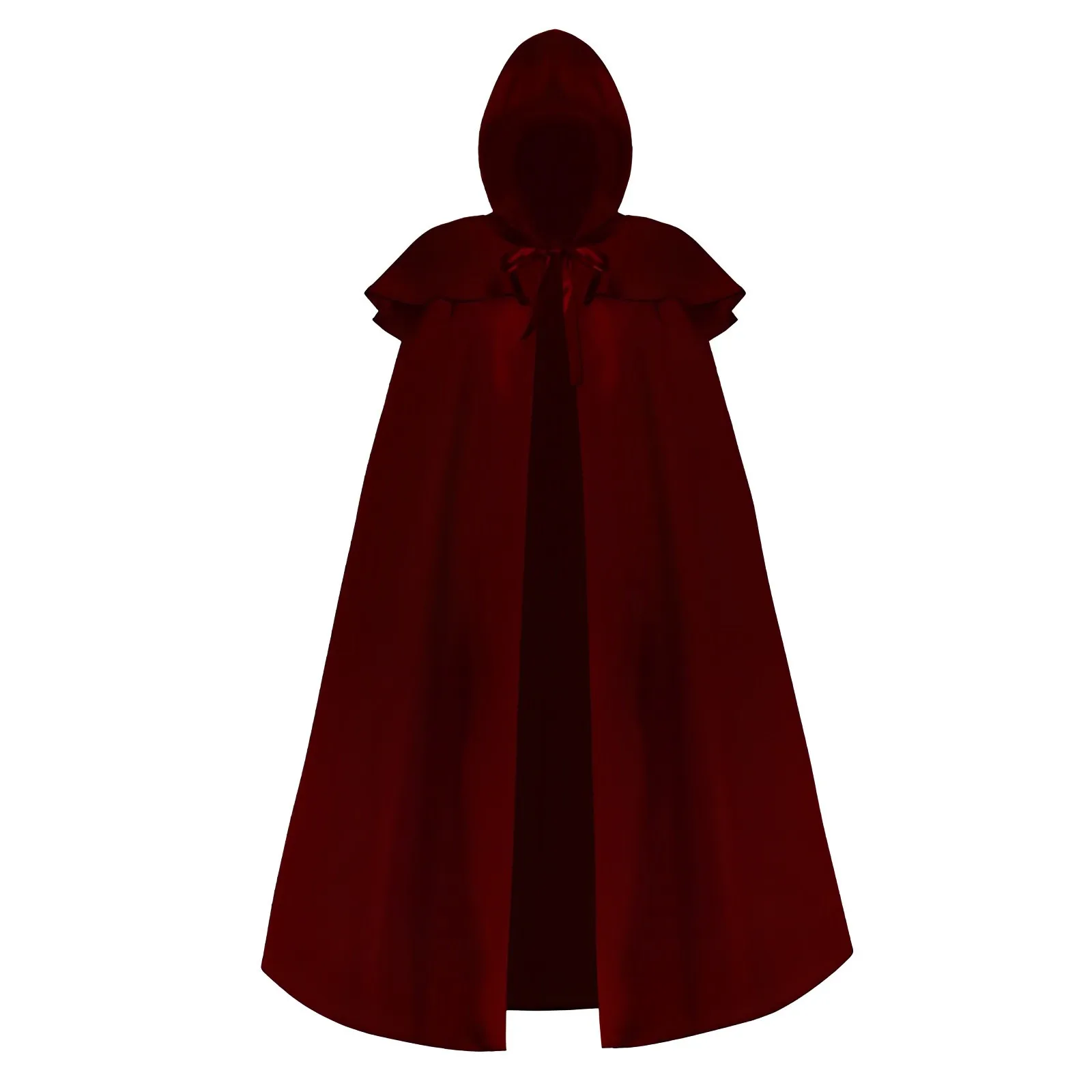 Black Men Cloak Hooded Medieval Monk Costume Solid Windproof Mens Trench Coat Gothic Wicca Wizard Cape Halloween Death Mantles