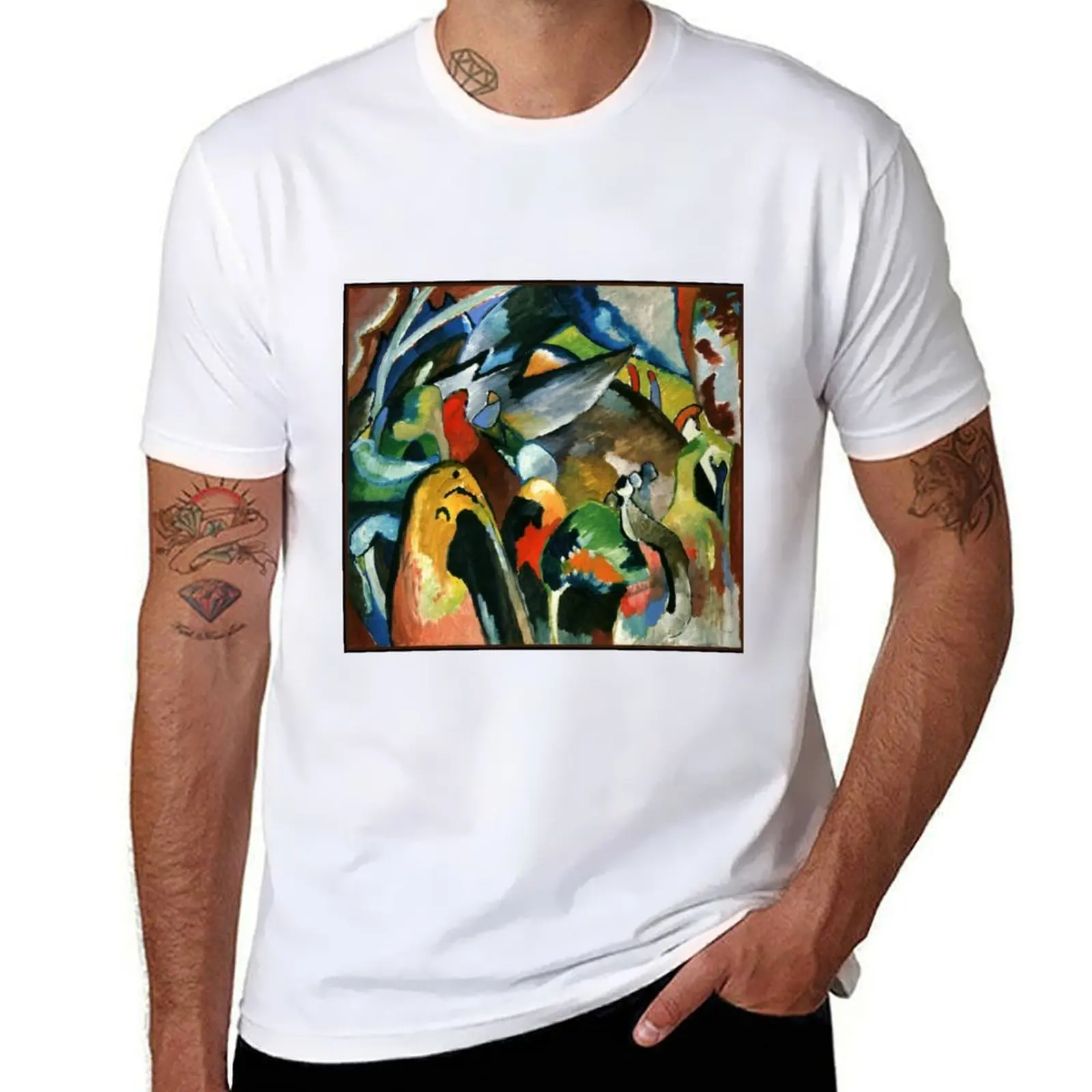 

Kandinsky - Improvisation 19A T-Shirt cotton t shirts man 100% graphic t shirts for man T-Shirt