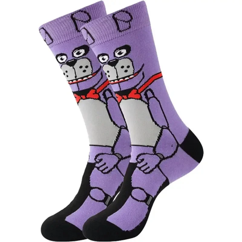 FNAF calzini lunghi per adulti cinque notti alla calza di Freddy Anime ventilare deodorizzazione assorbimento del sudore calzini di cotone regali