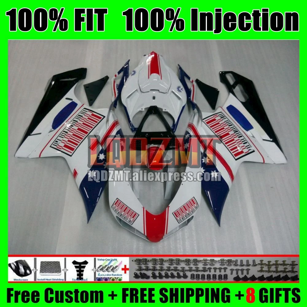 Injection For DUCATI 848 1098 1198 R S 121No.9 848S 07 08 09 10 11 12 1098S Red blue new 2007 2008 2009 2010 2011 2012 Fairing