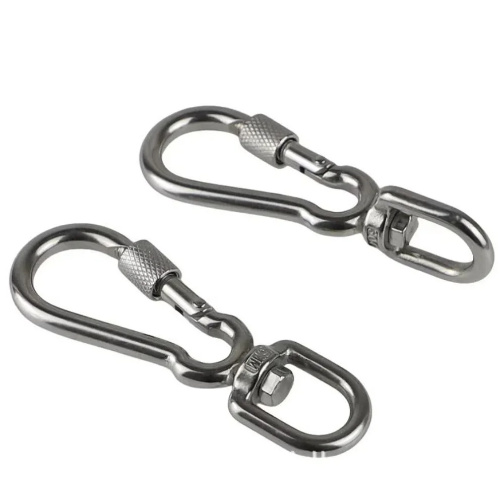 

2Pcs 304 Stainless Steel Dog Leading Carabiner Clip Multipurpose Quick Release Dog Leashes Clasp Snap Hooks Heavy Duty