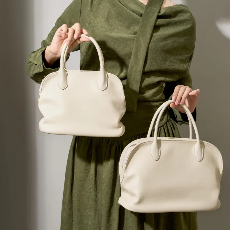 

Simple Design Women's Genuine Leather Handbag High-quality Cowhide Large-capacity Daily Business Commuter Tote Bolsas Feminina