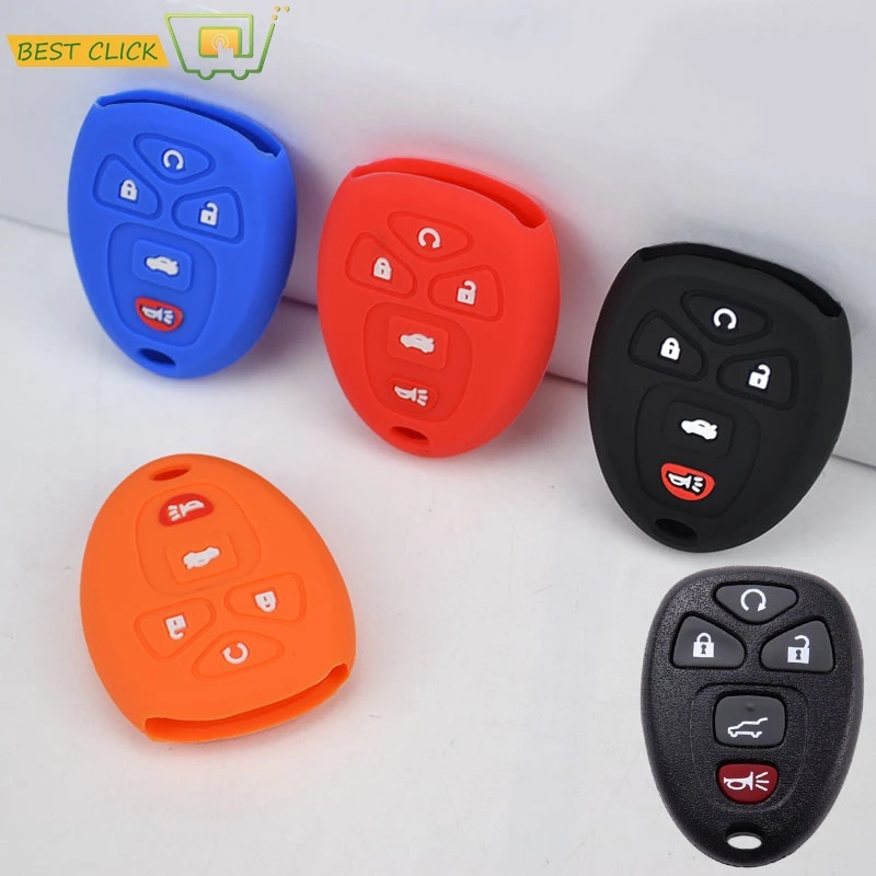 4 5 Button Silicone Remote Key Cover Case Fob For Chevrolet Captiva Cadillac Buick Enclave Impala Gmc Acadia Sierra Pontiac