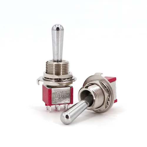 Imagen 1 del producto Salecom SH T80-T Z1 Mini interruptor de palanca de mango largo grande 12 mm Montaje en panel 5A/125VAC