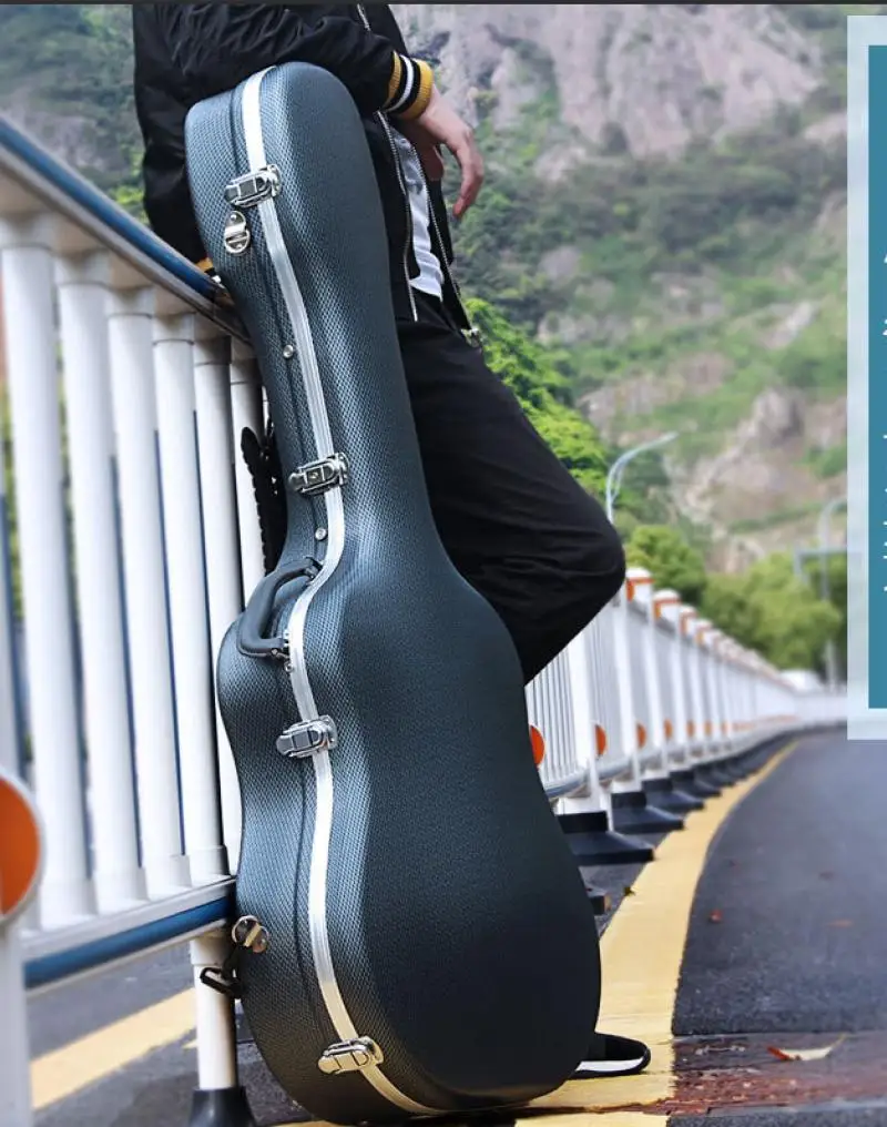 ABS Guitar Case 41 Inch Guitar Carring Bag Classic Hard Guitar Case Accessories Bag , Shockproof and Portable Guitar Bag