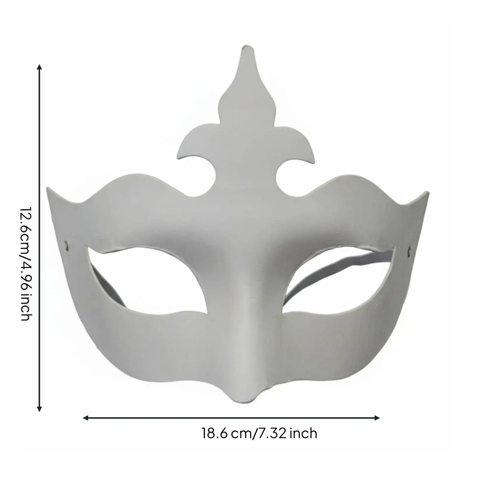Paper Crown Pulp Face Covering Blank DIY Craft Mask Lightweight Cosplay Accessory for Party Celebrations