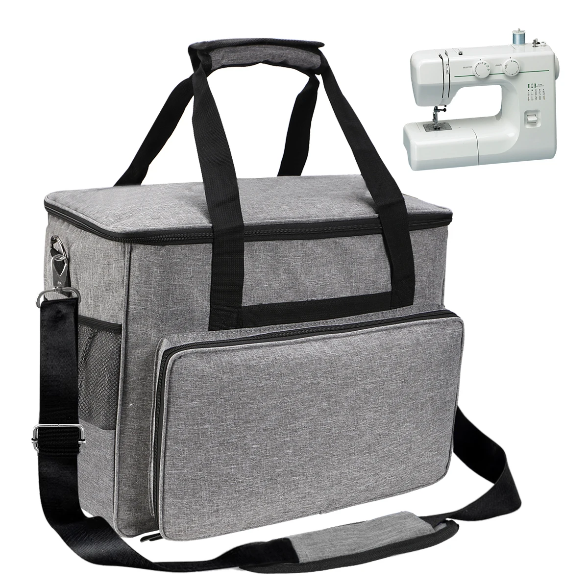 KOKNIT Sewing Machine Carrying Case Storage Bag Large Capacity Sewing Accessories Organizer Travel Tote with Multiple Pockets