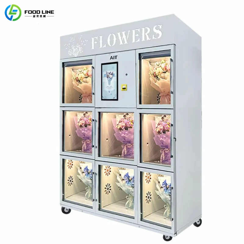 Customized High Security Flower Vending Machine Alarm System Floral Vending Machine Anti Smash Bouquet Vending Machine