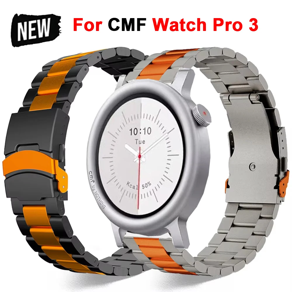 �y�Z�[�����zCMF Watch Pro 3/2/1�p �X�e�����X�X�`�[���o���h �u���X���b�g CMF By Nothing Watch Pro 3�p ���^���X�g���b�v �A�N�Z�T���[ �o���h