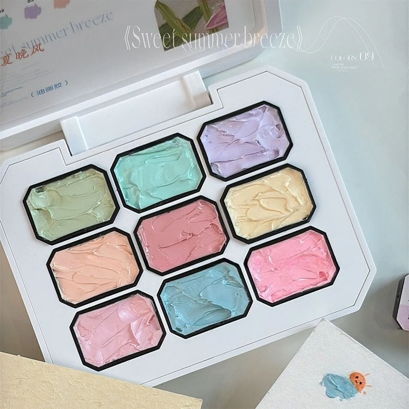 9-Colors معكرون النفط اللوحة جيل طلاء الأظافر ثلاثية الأبعاد الملمس منحوتة النحت الورنيش عالية التشبع شعبية شبه الصلبة البولندية الغراء #4